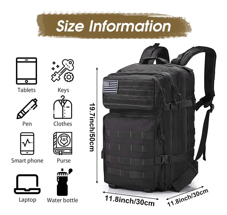 Tactical Backpack Large Capacity Waterproof Multi-functional Bags