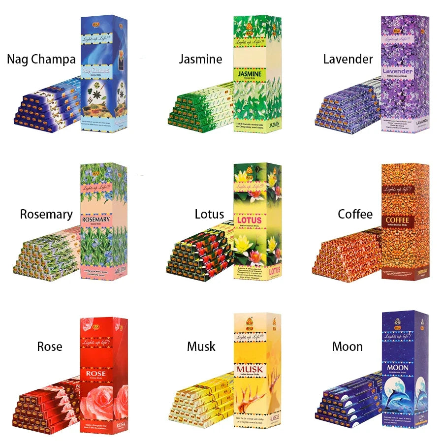 YXY Twenty Kinds Indian Incense Sticks 10/25 Tubes Home Fragrance
