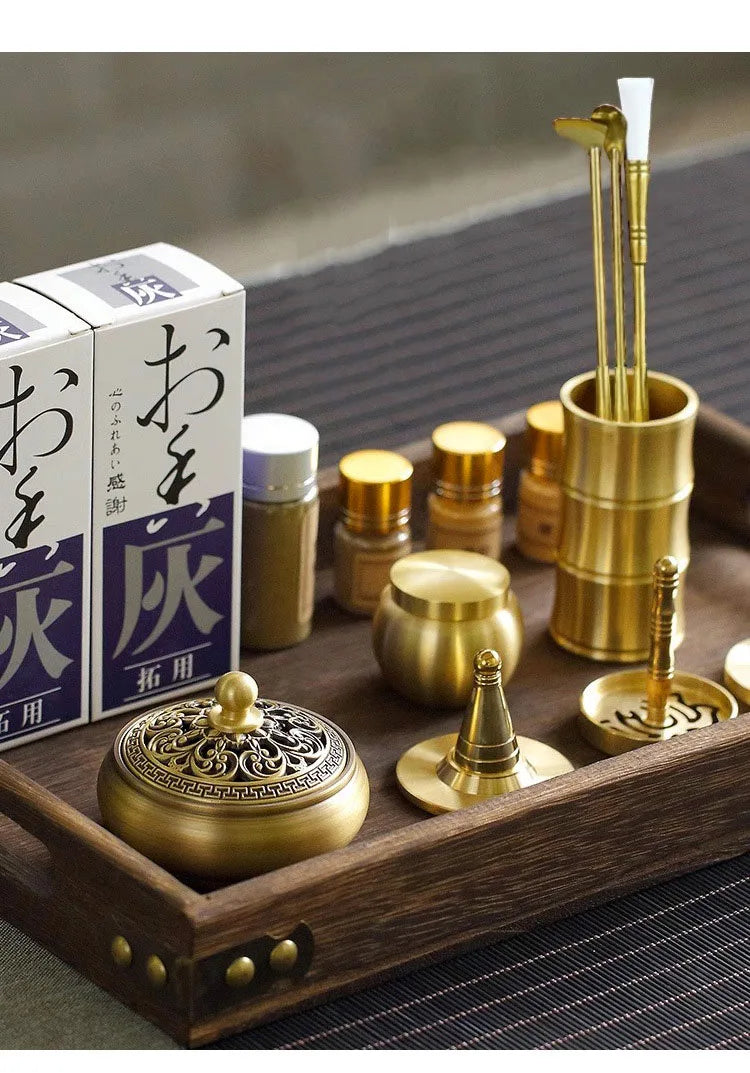 Brass Incense Burner Set – Aromatherapy & Meditation Kit