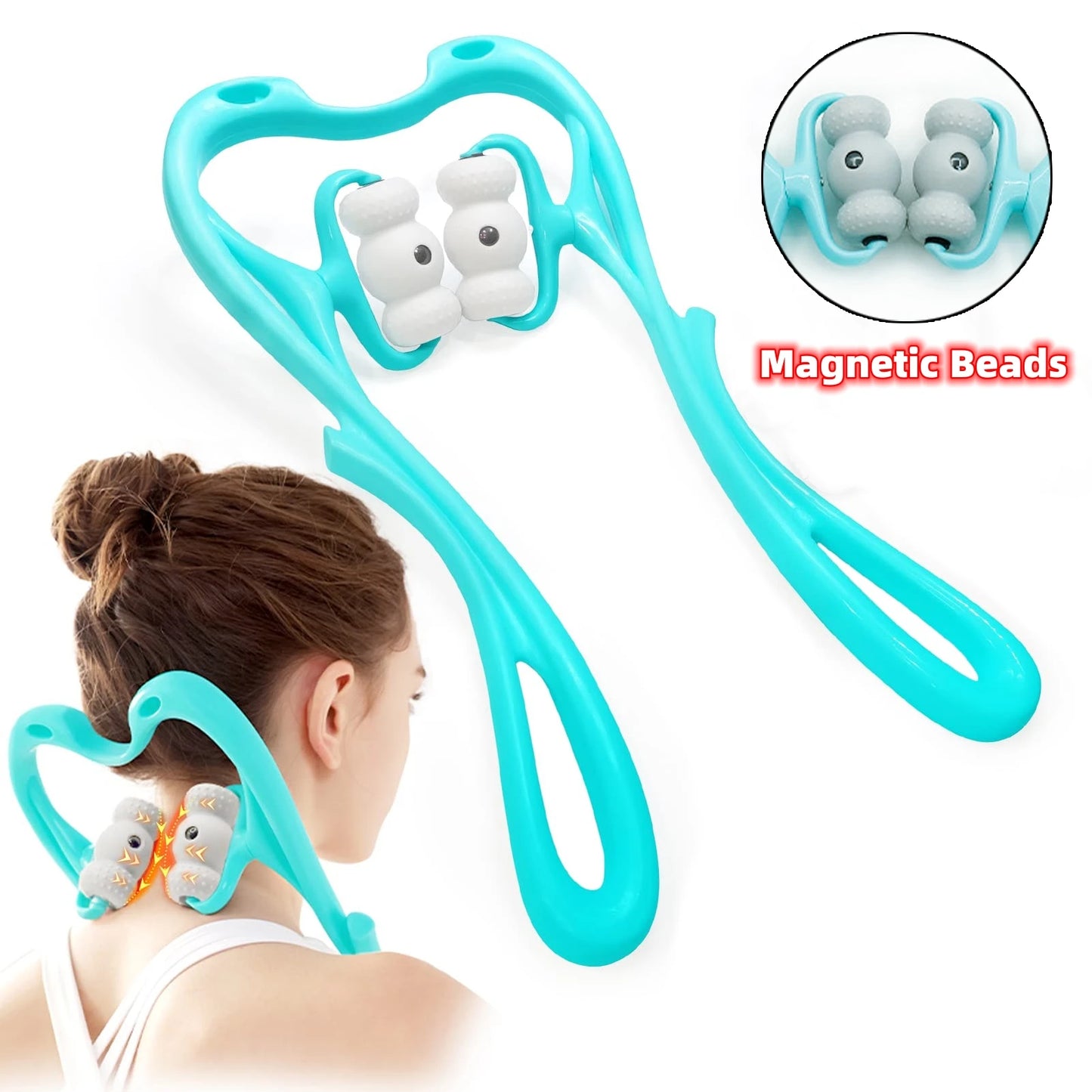 Neck Massager Pain Relief Deep Tissue 360 Degree Neckbud