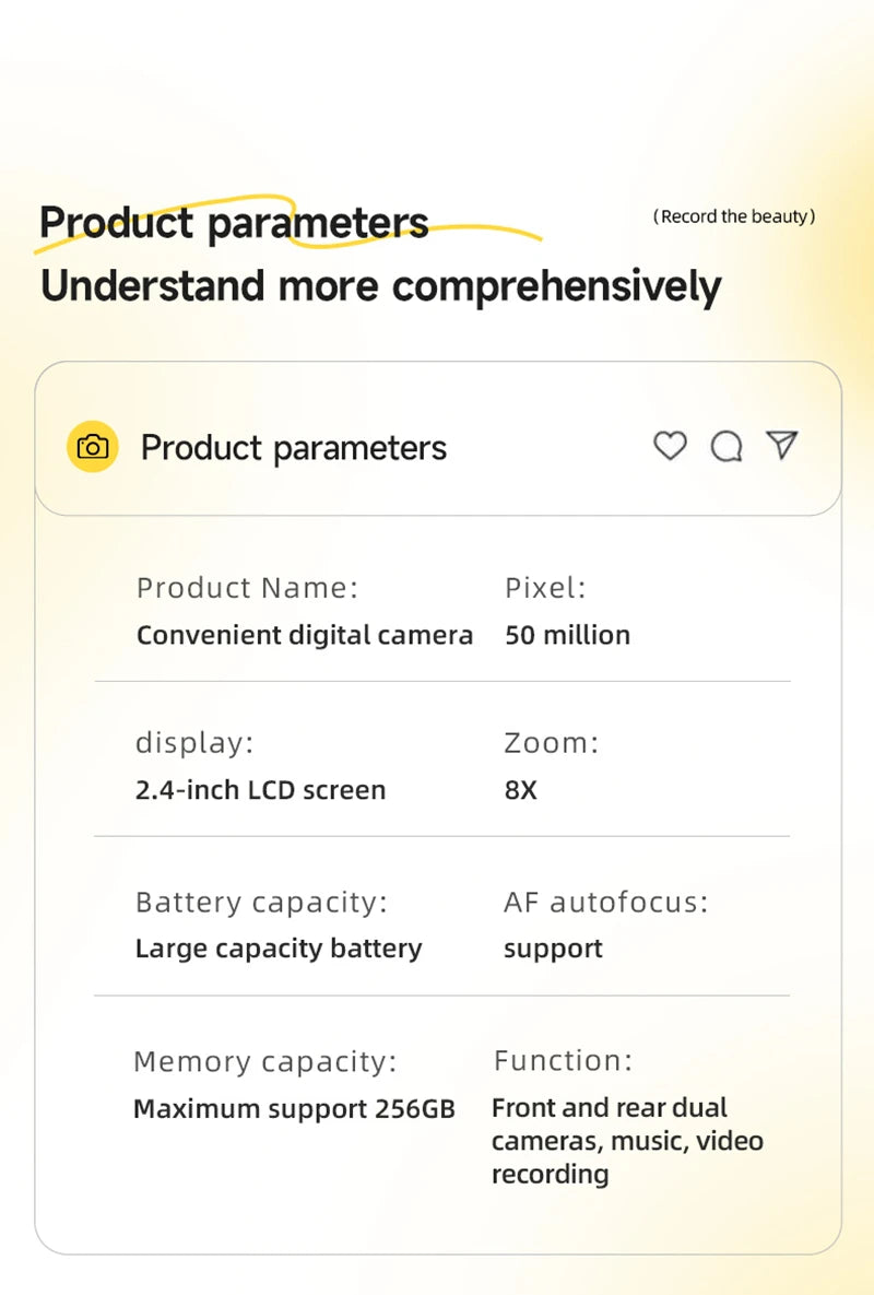 4K Retro CCD Portable Digital Camera