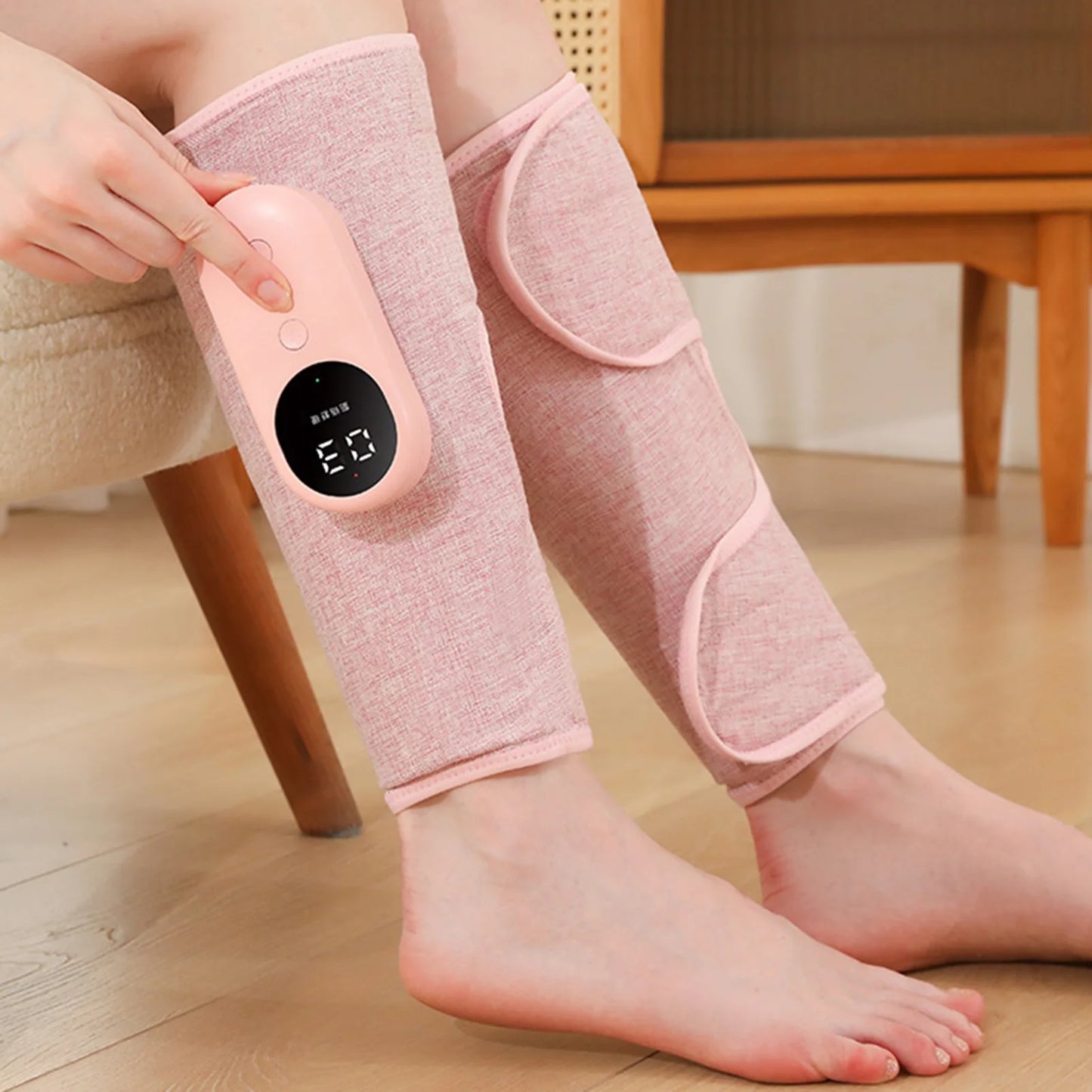 Smart Heating Leg Massage Machine Air Compression USB Rechargeable Wireless Leg Massager for Muscle Relief