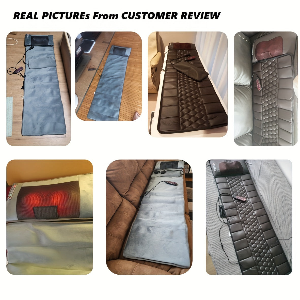 Full Body Massage Mattress with Shiatsu Massage and Hot Compress