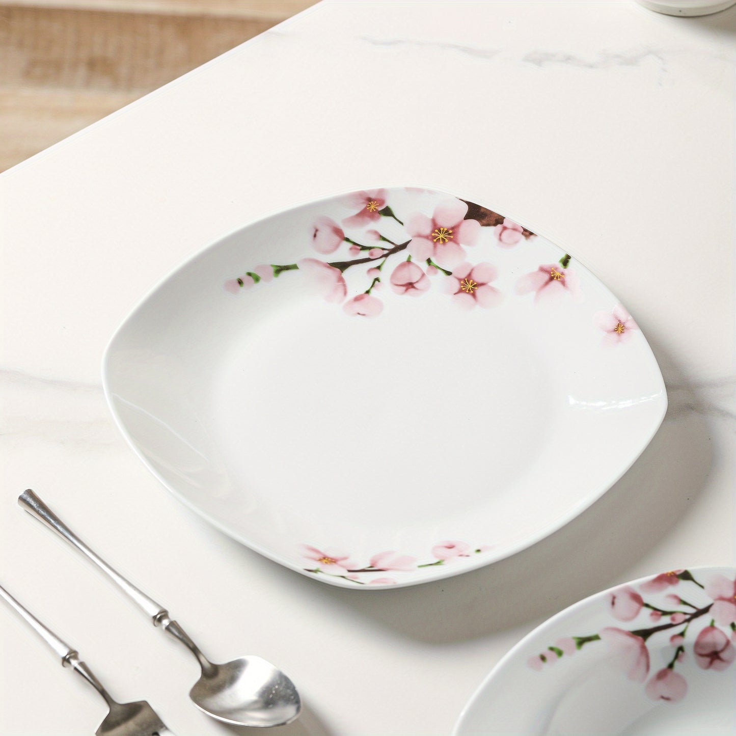 24pcs White Porcelain Ceramic Tableware Dinnerware Set with Dinner Dessert Soup Plate, Bowl Service for 6 Person