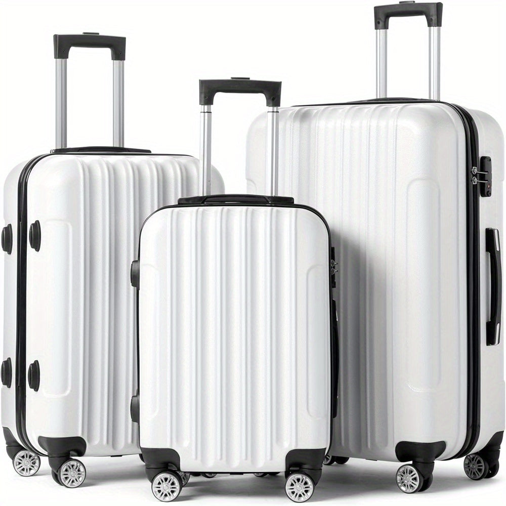 3In1 Set Includes 20-Inch, 24-Inch, 28-Inch Luggage with Scratch-Resistant MateriaL