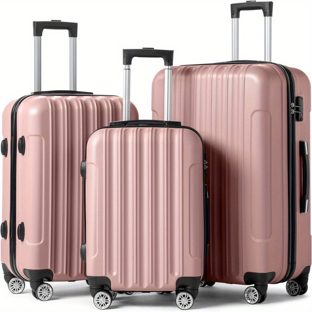 3In1 Set Includes 20-Inch, 24-Inch, 28-Inch Luggage with Scratch-Resistant MateriaL