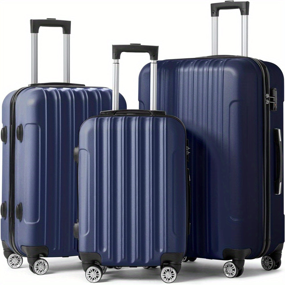 3In1 Set Includes 20-Inch, 24-Inch, 28-Inch Luggage with Scratch-Resistant MateriaL