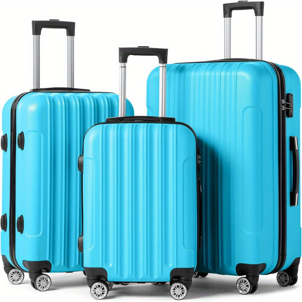 3In1 Set Includes 20-Inch, 24-Inch, 28-Inch Luggage with Scratch-Resistant MateriaL