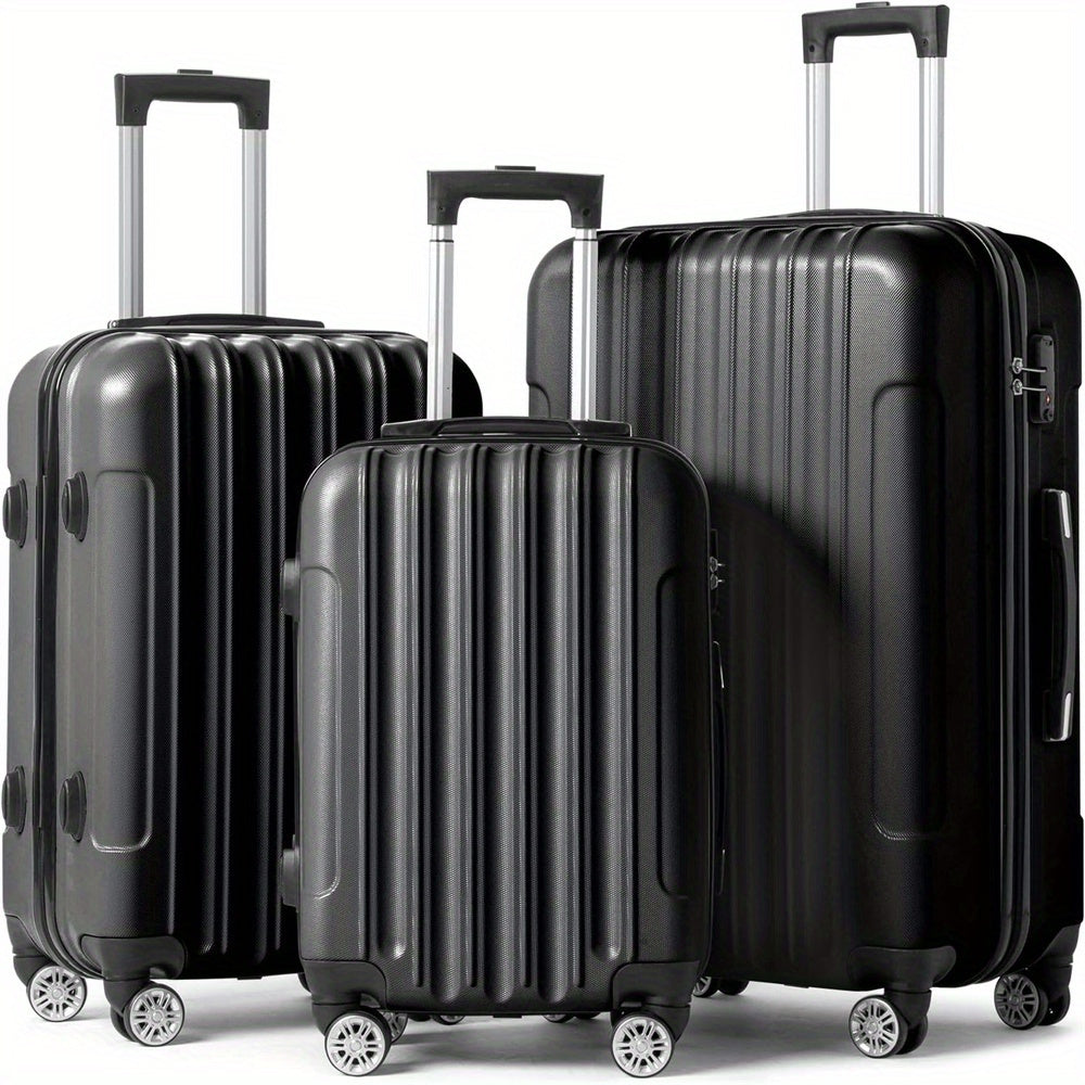 3In1 Set Includes 20-Inch, 24-Inch, 28-Inch Luggage with Scratch-Resistant MateriaL