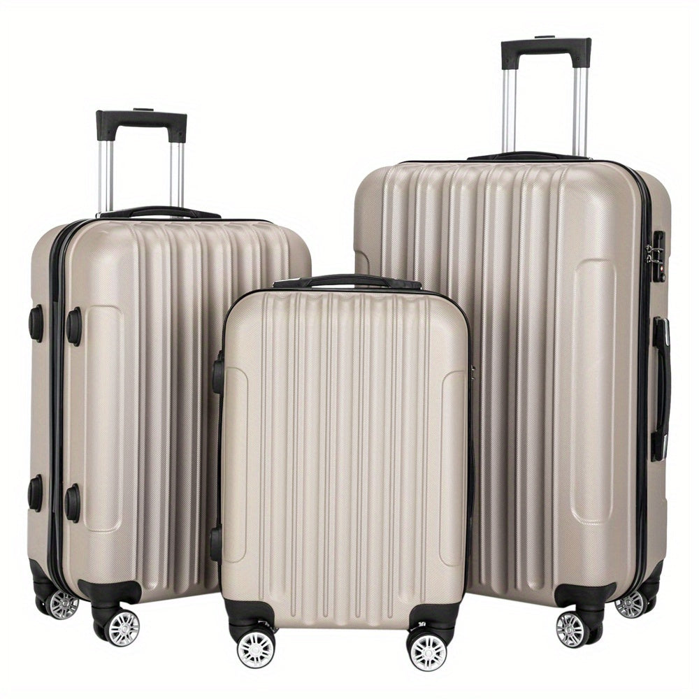 3In1 Set Includes 20-Inch, 24-Inch, 28-Inch Luggage with Scratch-Resistant MateriaL