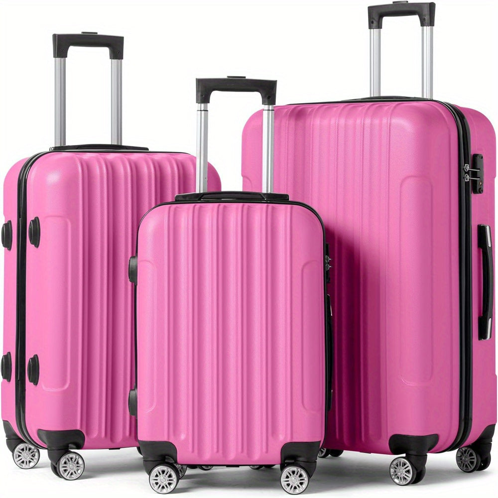 3In1 Set Includes 20-Inch, 24-Inch, 28-Inch Luggage with Scratch-Resistant MateriaL