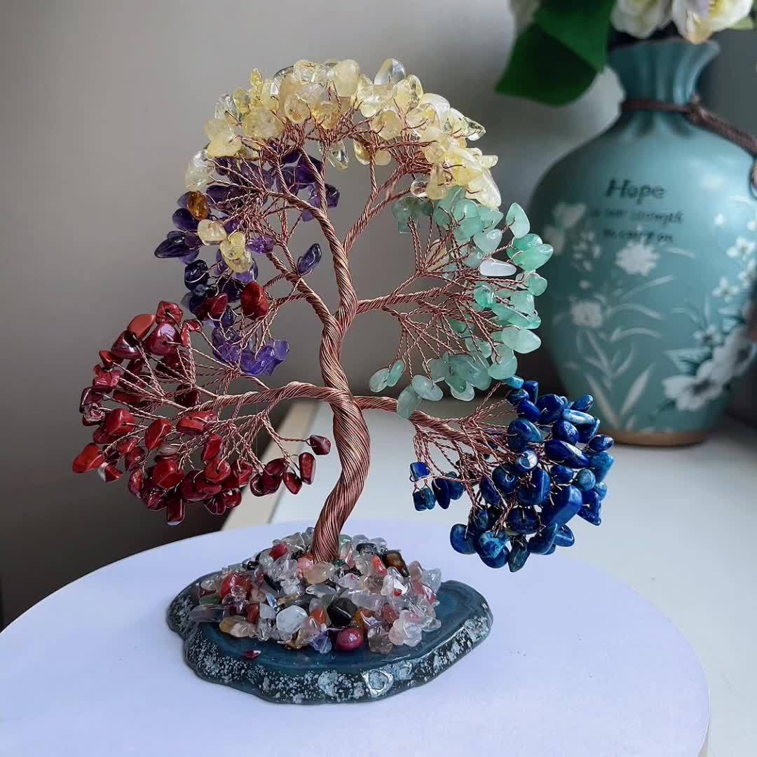 Seven Chakras Gem Tree Crystal Tree of life