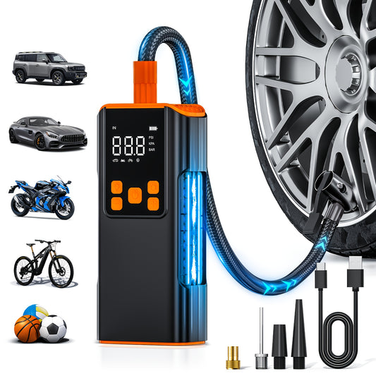 Portable Air Compressor - 150PSI Tire Inflator with Pressure Gauge