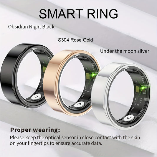 [Smart Fitness Ring]  Smart Ring for Men or Women - Activity and Fitness Tracker with Steps, Calories, Sleep Tracking, Exercise Monitoring for iPhone for Android
