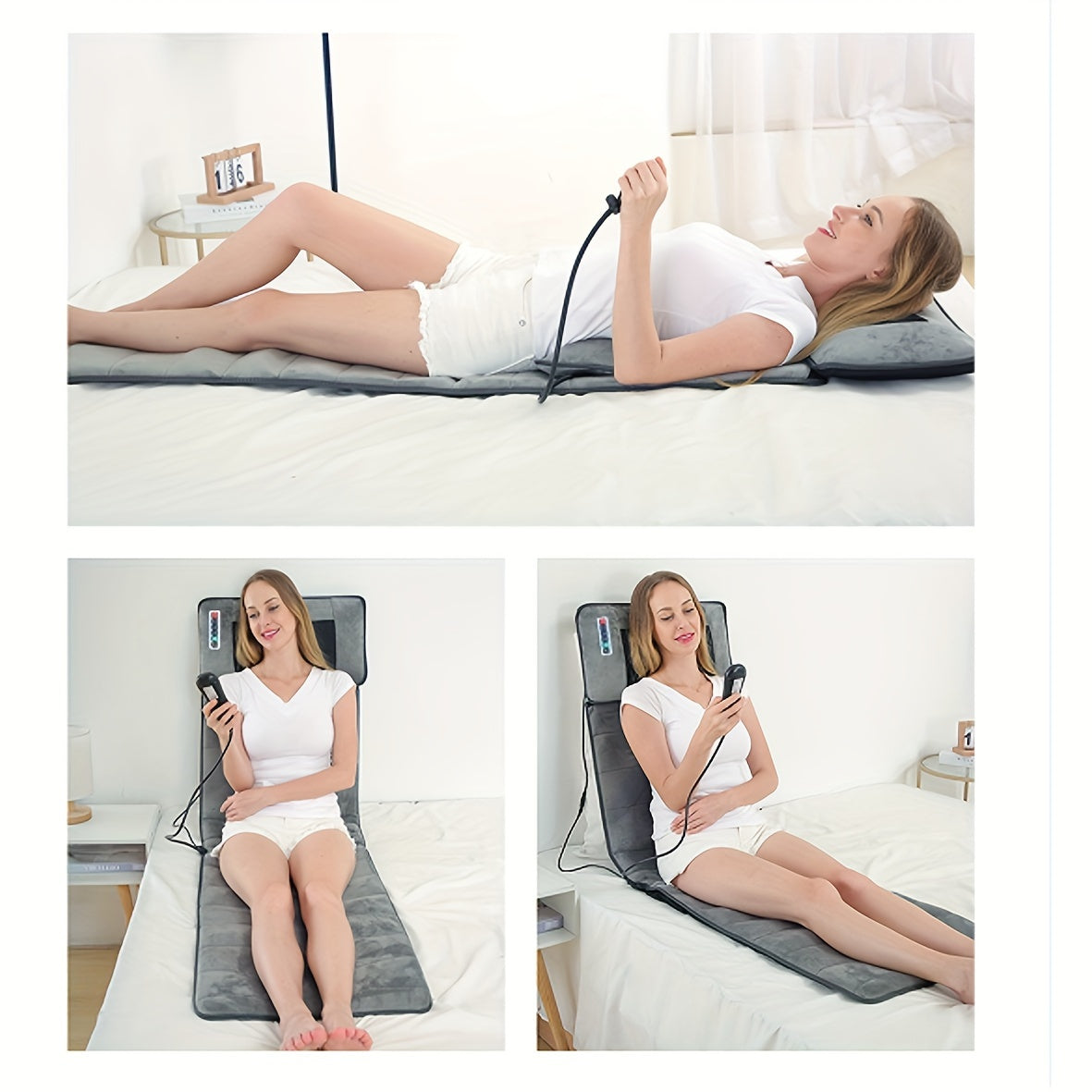 Full Body Massage Mattress with Shiatsu Massage and Hot Compress