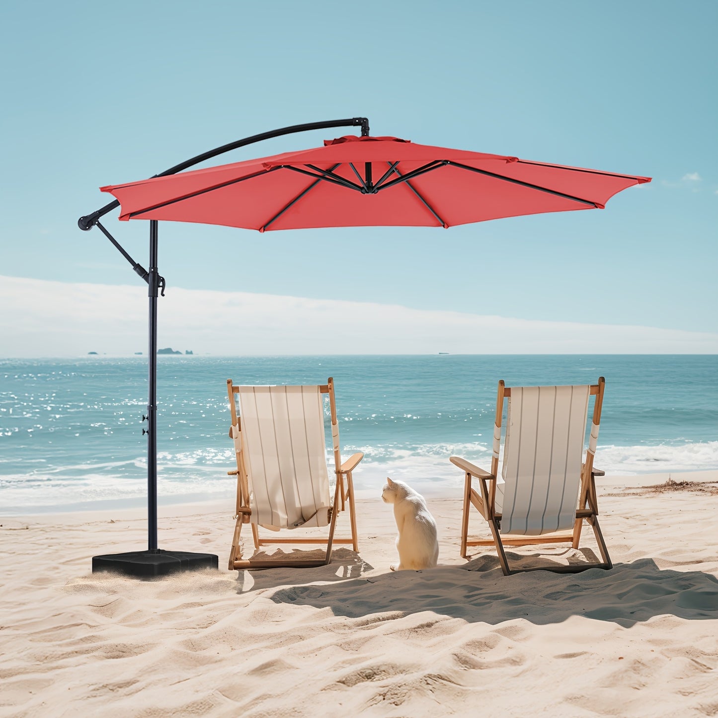 9 FT Patio Table Umbrella With Push Button Tilt And Crank