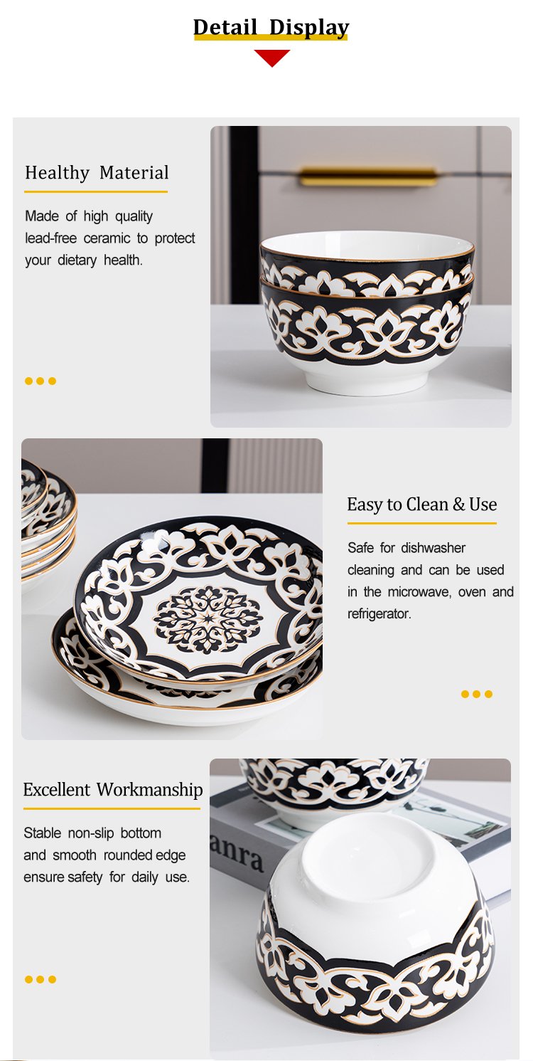 Dinnerware Set for 4-8, Handmade Reactive Glaze Dishes