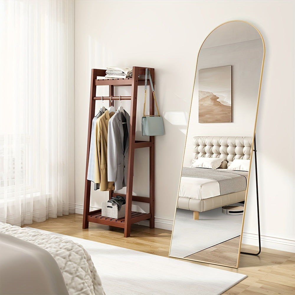 Arched/Rect Full Length Mirror, Full Body Mirror With Stand,