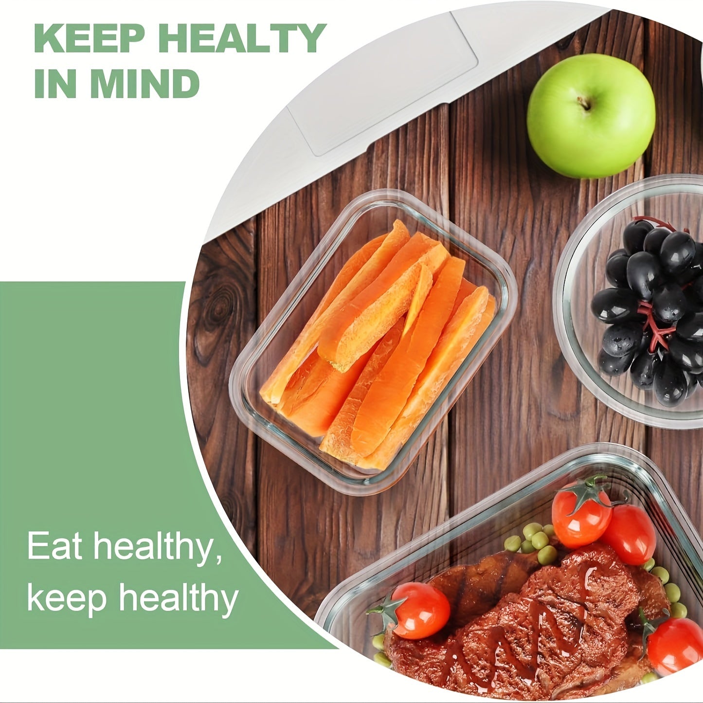 12pcs Glass Food Storage Containers with Lids