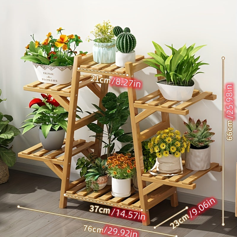 1pc Modern Balcony Flower Rack - Caddies with Multi-Layer Storage,