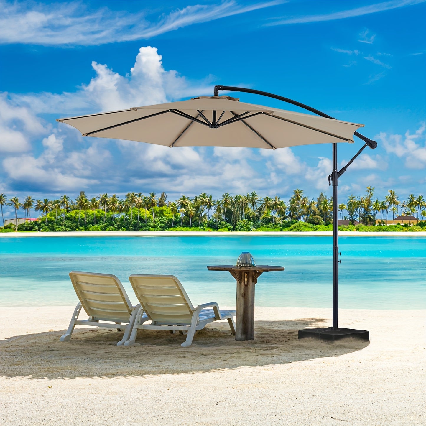 9 FT Patio Table Umbrella With Push Button Tilt And Crank