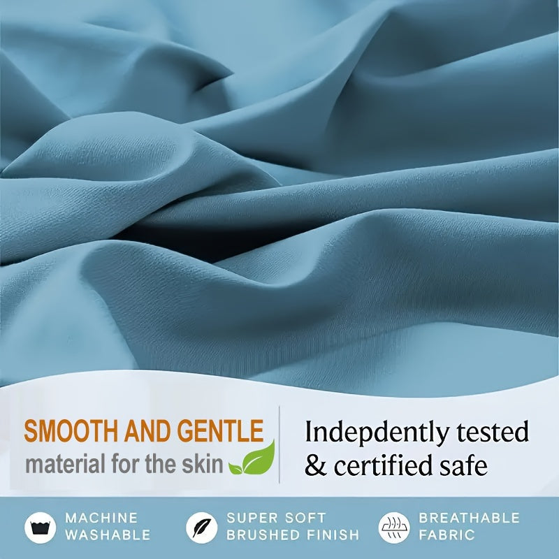 6 Piece Luxury Cooling Sheet Set with Fitted and Flat Sheets