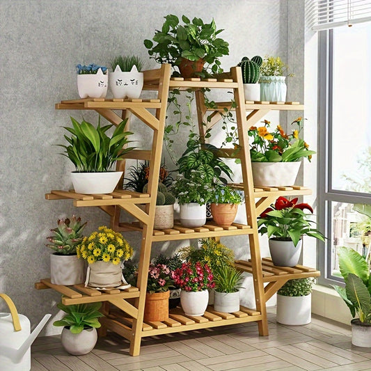1pc Modern Balcony Flower Rack - Caddies with Multi-Layer Storage,