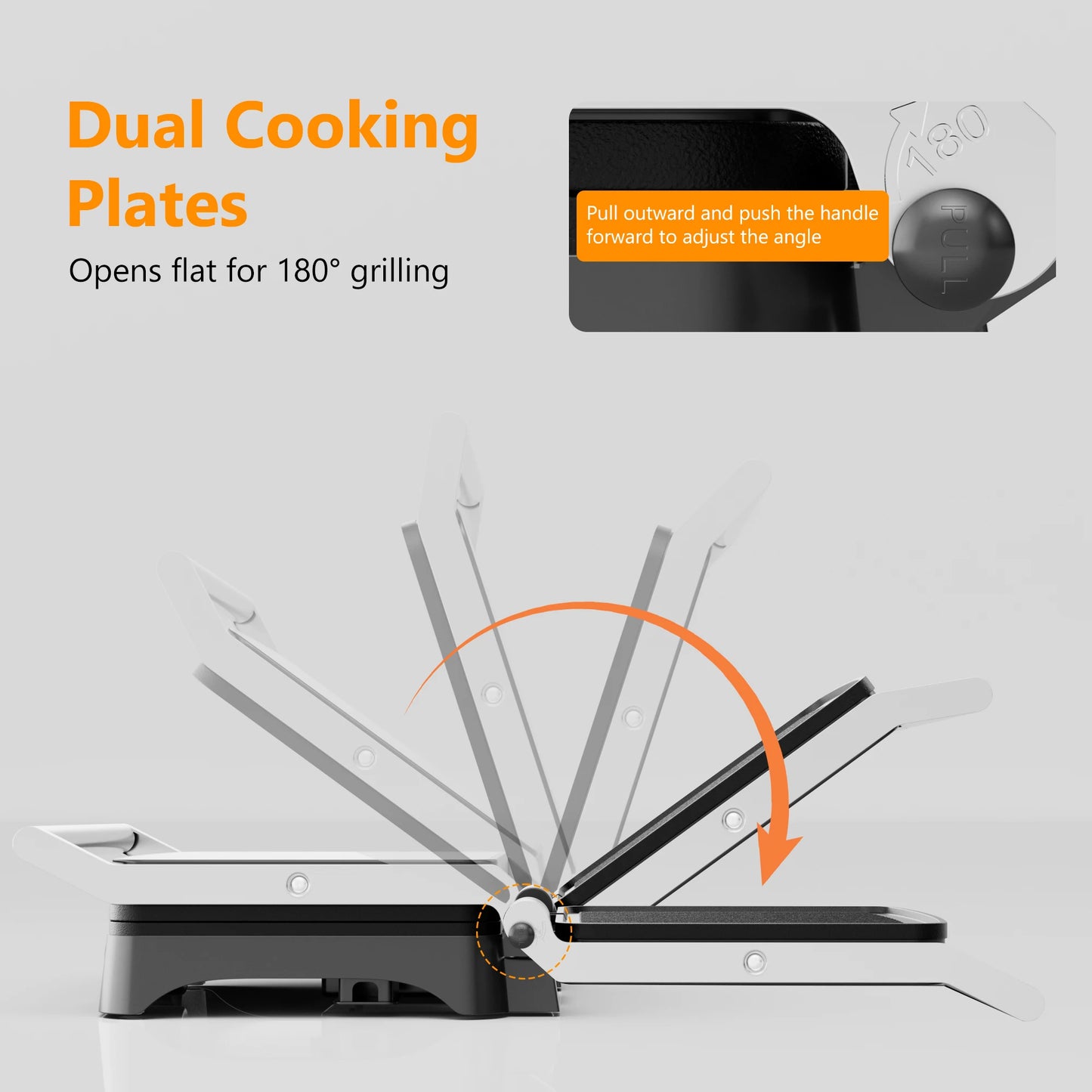 Panini Press Grill Indoor Sandwich Maker with Temperature Setting