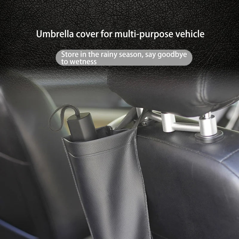 Universal Car Umbrella Storage Bag, Waterproof Seat Back Organizer