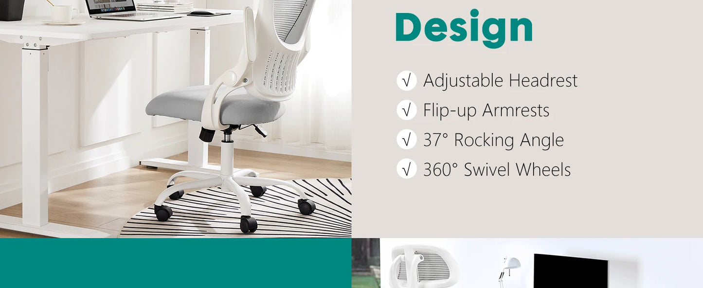 JHK Mesh Ergonomic Office Desk Chair Adjustable Headrests