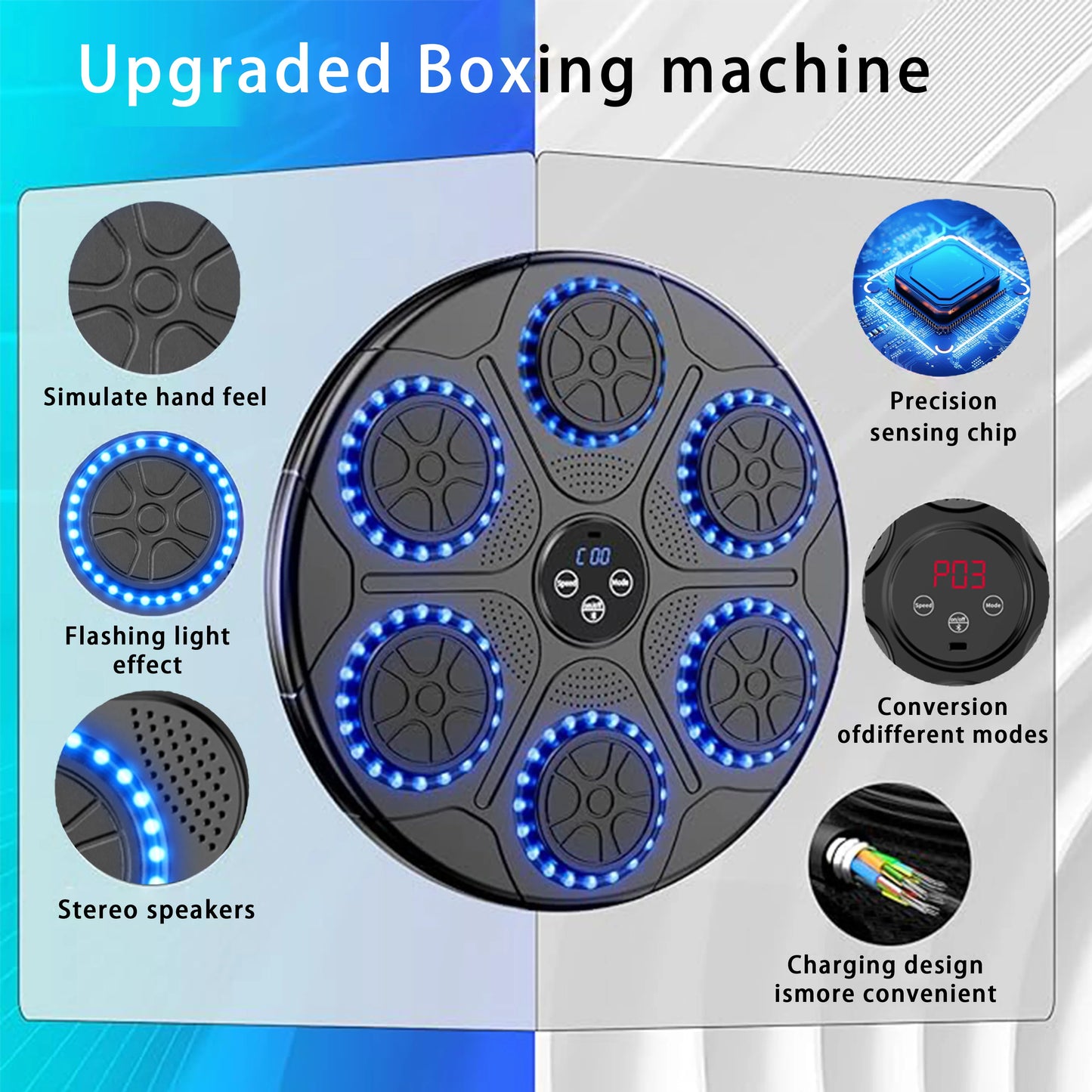 New Music Boxing Machine Smart Bluetooth Wall Mounted Trainer