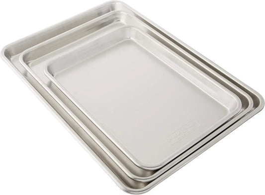 3 Piece Baker's Delight Set + Nordic Ware Natural Aluminum Commercial Large Classic Cookie Sheet