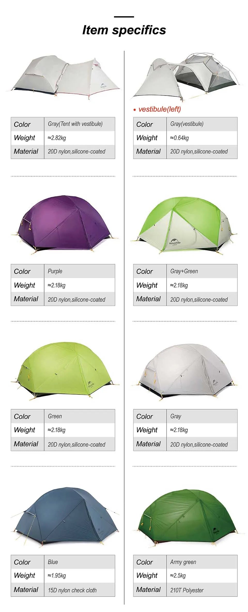 2 Tent 2 Person Backpacking Tent Waterproof
