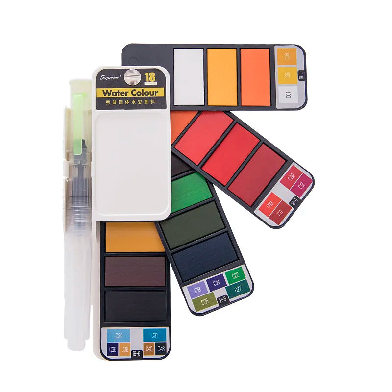 Superior 25 Color Solid Watercolor Paint Set
