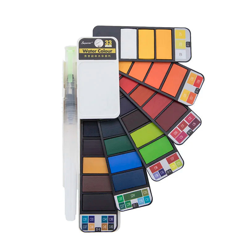 Superior 25 Color Solid Watercolor Paint Set