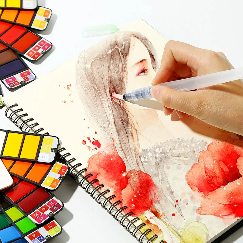 Superior 25 Color Solid Watercolor Paint Set
