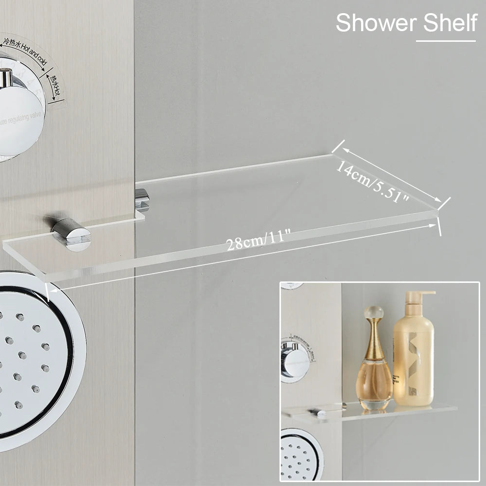 LED Light Shower Panel - Waterfall, Rain Digital Display Shower Faucet Set