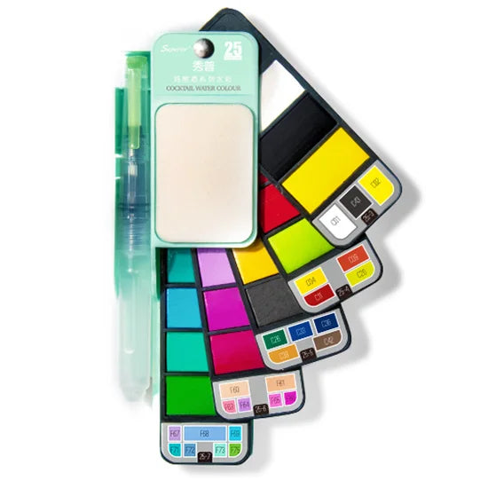 Superior 25 Color Solid Watercolor Paint Set