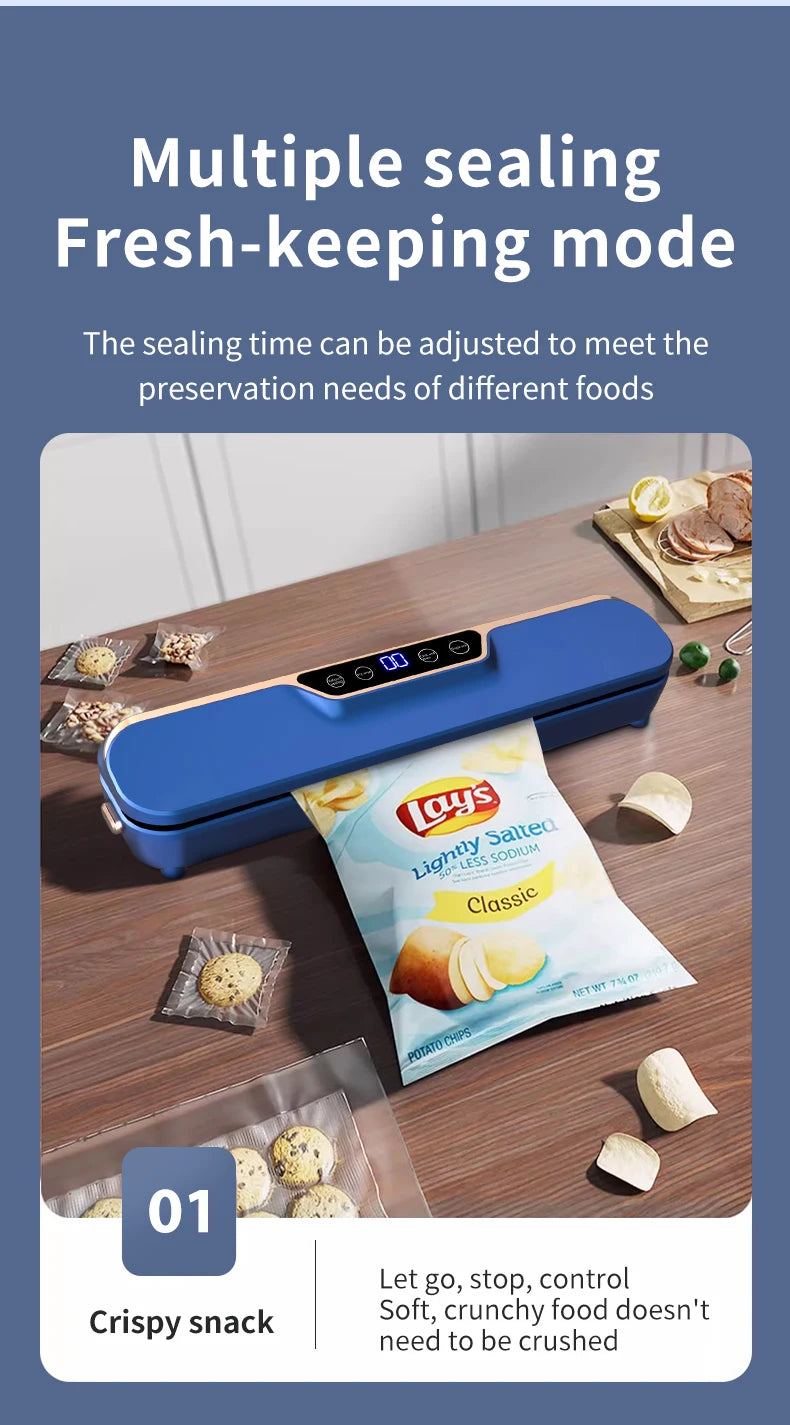 New LCD Touch Screen Household Food Automatic Vacuum Sealing Machine