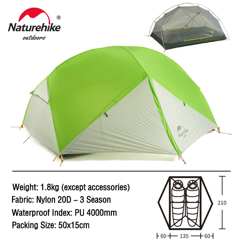 2 Tent 2 Person Backpacking Tent Waterproof