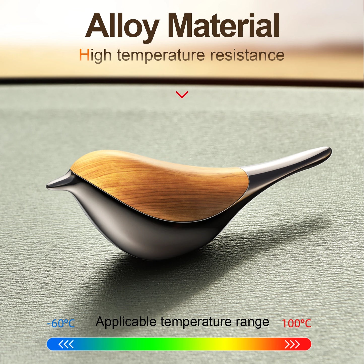 Car Air Freshener Lucky Bird Aromatherapy Diffuser Alloy Magnetic Cap Auto Interior Fragrance Air Purification Accessories