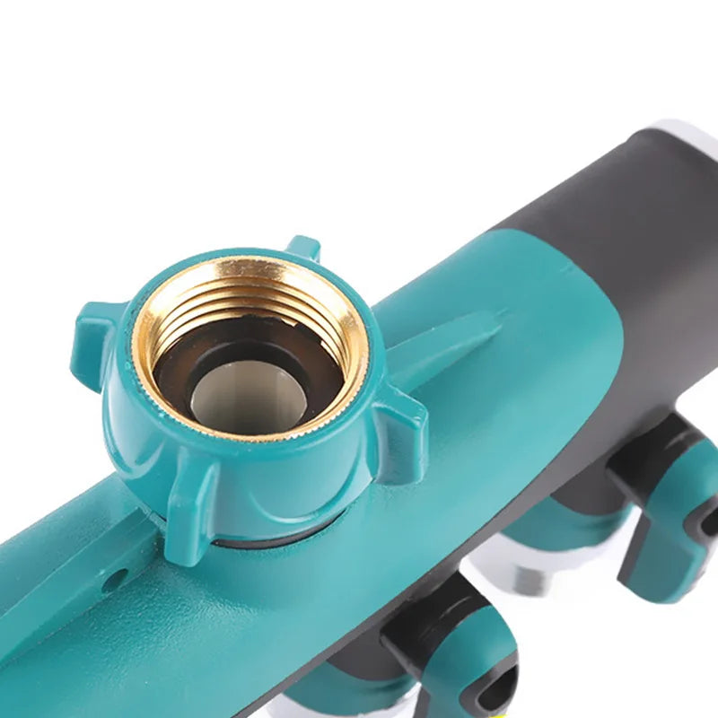 1Pcs Zinc Alloy 4-Way Water Pipe Joint Garden Hose 3/4'' rs