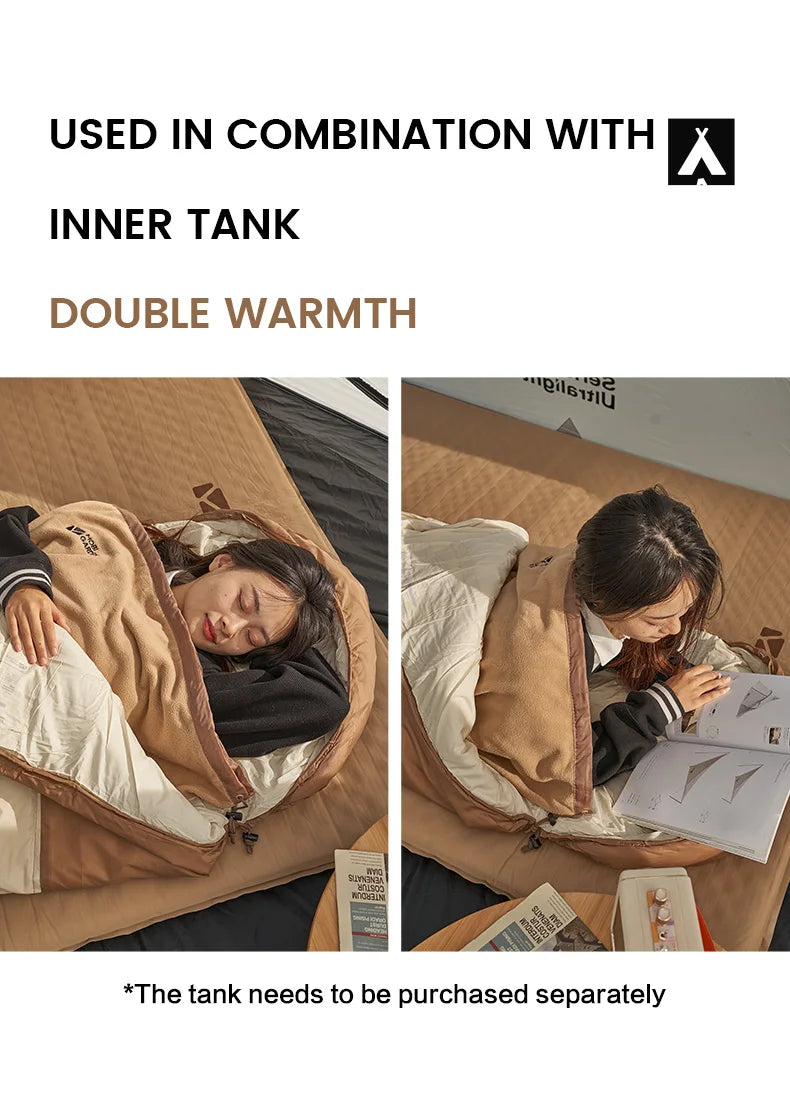 Mobi Garden Camping Hooded Sleeping Bag Mini Type 1.8kg 2.2kg