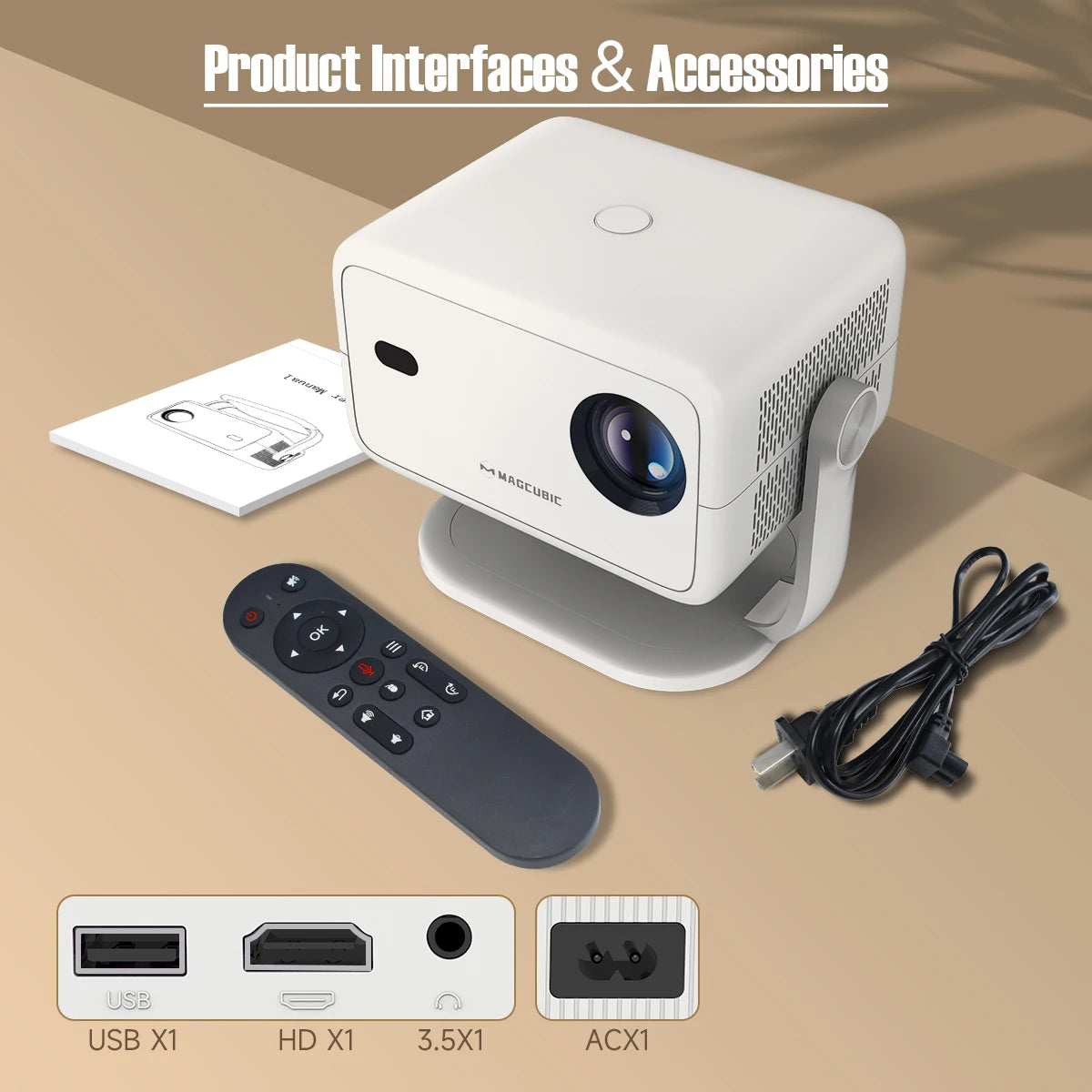 Magcubic 650ANSI L018 Projector 4K Native 1080P Auto Focus