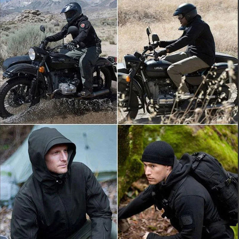 Men's Outdoor Shark Skin Warmth Jacket and Pants Set
