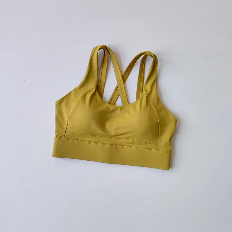 High-End Sports Bra Gym Push Up Bra Women High Impact Top