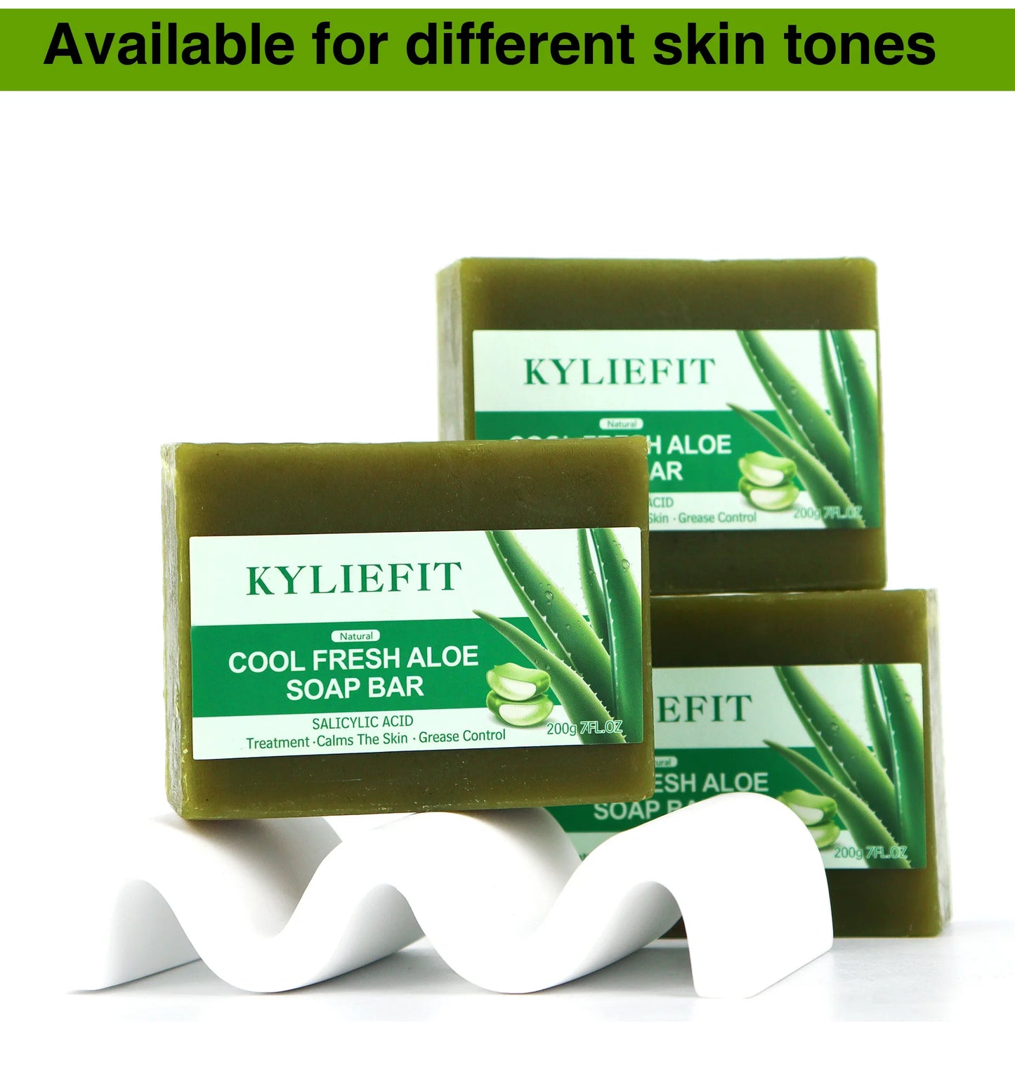 Cool Fresh Aloe Soap Bar, Reduce Acne and Black Spots, Clean Skin, Oil Control, Exfoliation, For Face And Body Use