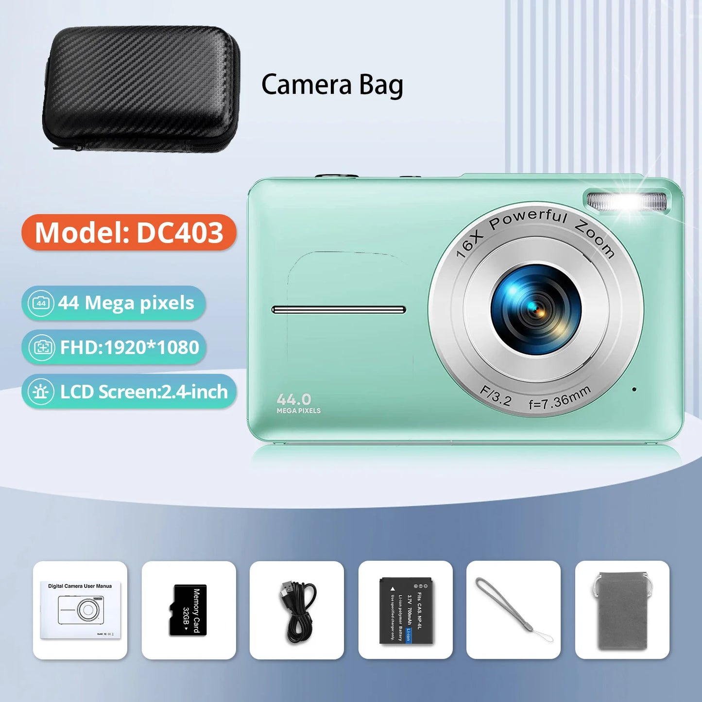 HD 1080P Digital Camera - Perfect for Kids and Beginners