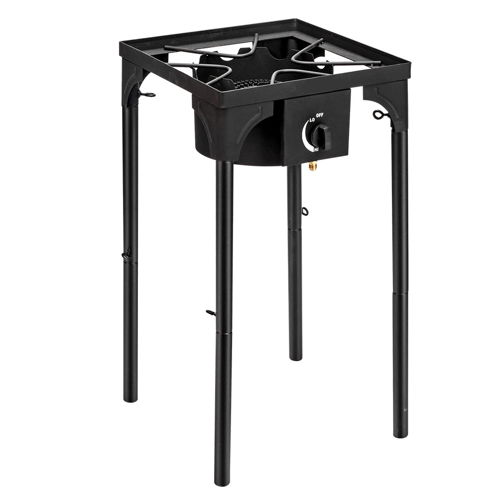 Outdoor Camp Stove High Pressure Propane Gas Cooker Portable Cast Iron Burner 75000 BTU