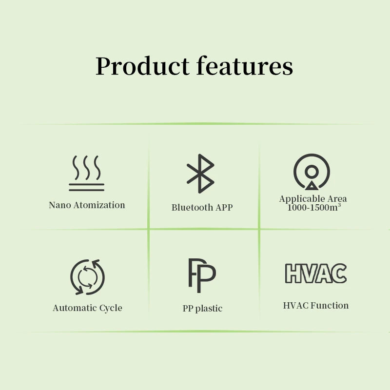 Bluetooth Diffuser 1500m³ Electric  Essential Oils Air Freshener